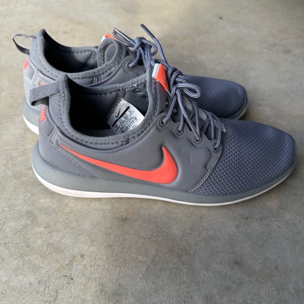 Youth Nike Gray and Pink Sneakers